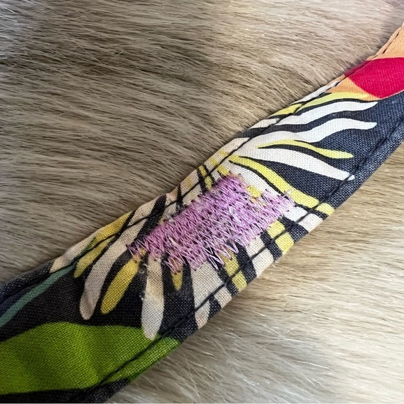 VERA BRADLEY Va Va Bloom 2012 Zip Hipster Crossbody Gray Pink Yellow Floral - Picture 12 of 17